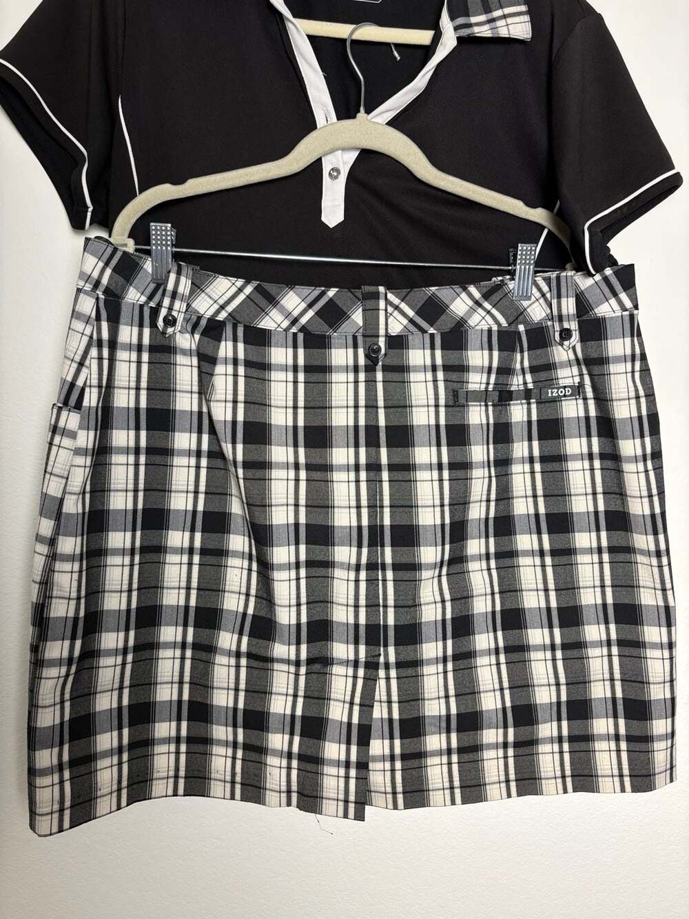 IZOD Women's Two-Piece Plaid Skort and Polo Set